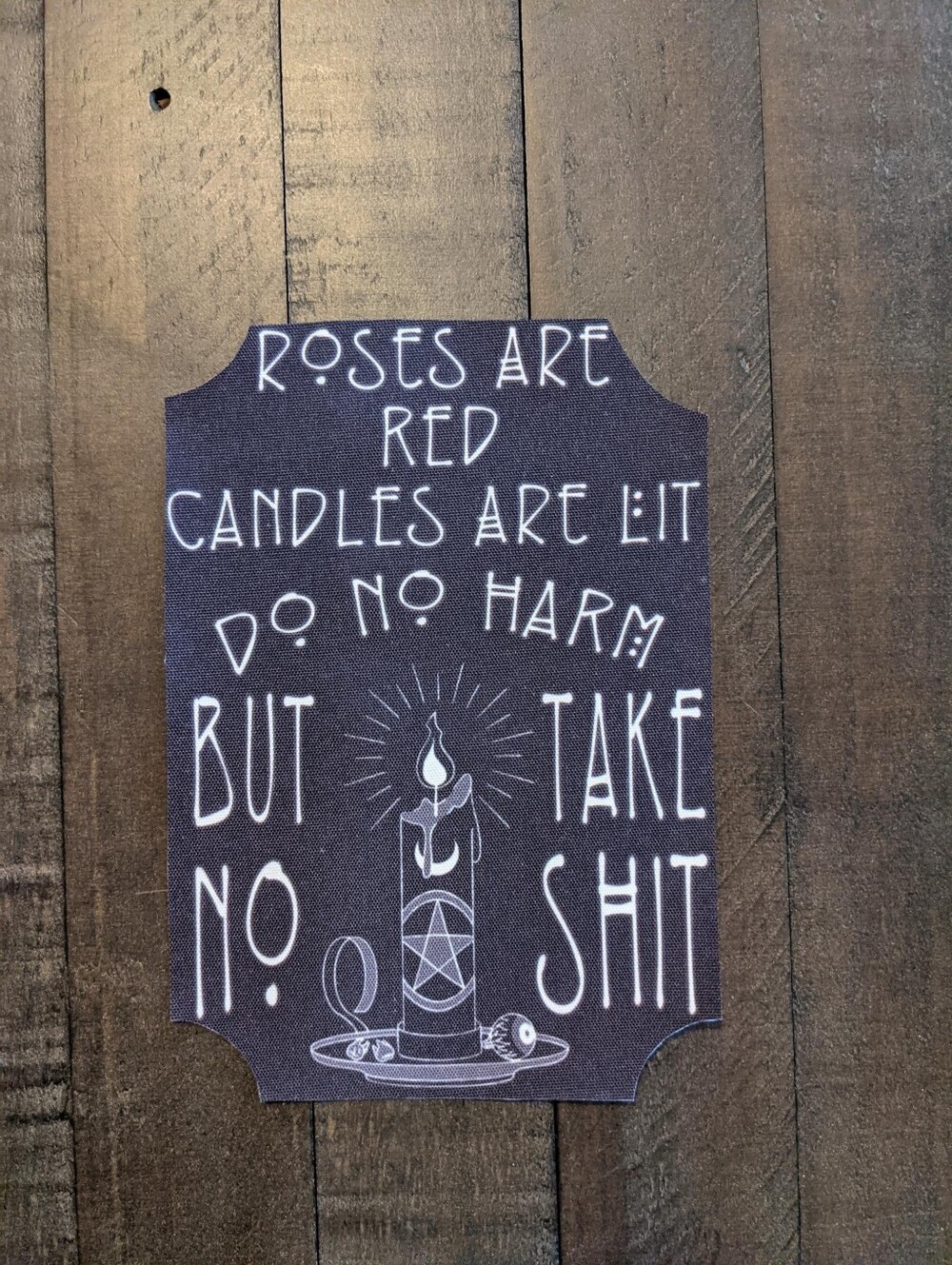 Alternative Witchy Do No Harm But Take No Sh*T Handmade Iron On Patch
